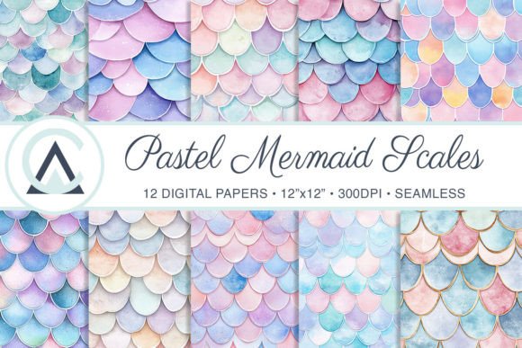 Download Seamless Pastel Mermaid Scales Pattern - Premium Resources