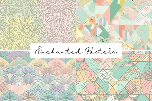 Download Enchanted Pastels Seamless Patterns - Pastels Collection