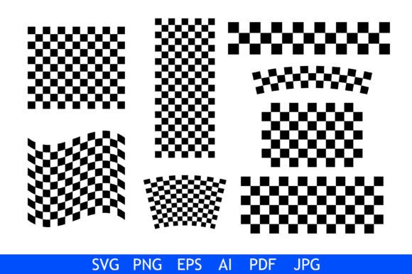 Download Checkered Racing Flag Pattern Set - Checkered Collection
