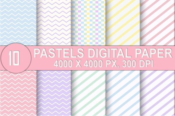 Download Pastels Digital Paper Patterns - Pastels Collection