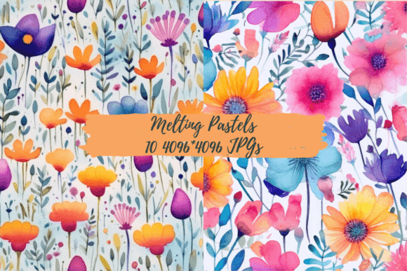 Download Melting Pastels - 10 Seamless Patterns - Pastels Collection