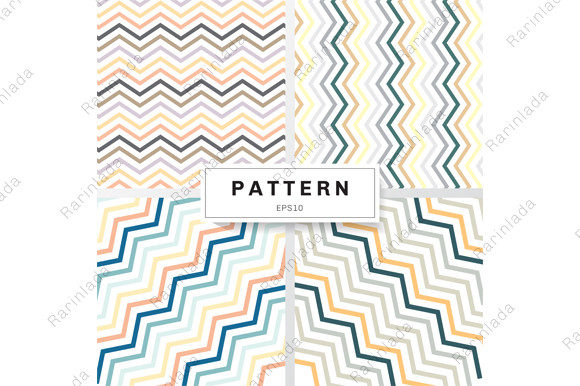 Download Set of Chevron Patterns Pastels Color - Pastels Collection