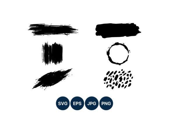 Download Black Brush Stroke Shapes Vector Art - Brush Collection