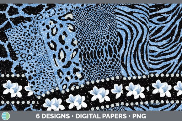 Download Blue Animal Print Backgrounds | Flower D - Animal print backgrounds Collection