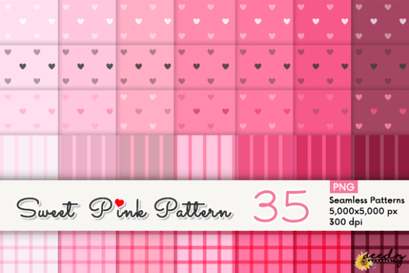 Download Sweet Pink Patterns Set - Pink patterns Collection