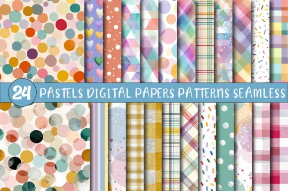 Download Pastels Digital Papers Patterns Seamless - Pastels Collection