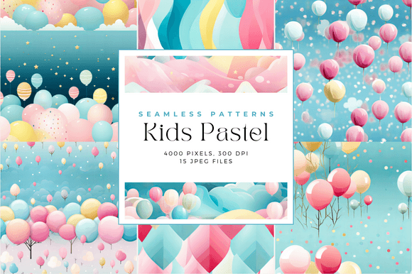 Download Kids Pastels Seamless Patterns - Pastels Collection