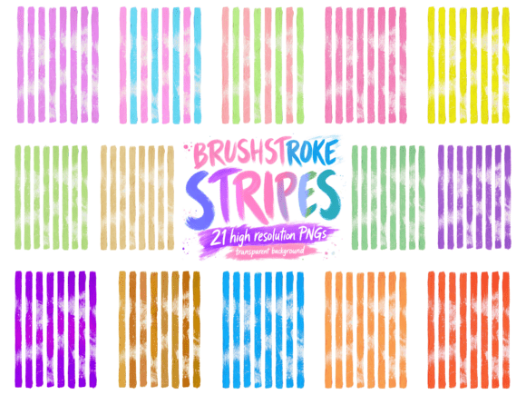 Download Brushstroke Stripes Preppy Striped Png - Brush Collection