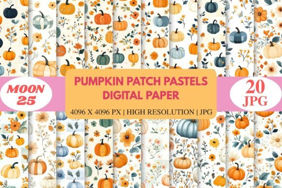 Download Pumpkin Patch Pastels Digital Paper - Pastels Collection