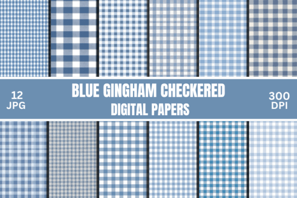 Download Blue Gingham Checkered Digital Pattern - Checkered Collection